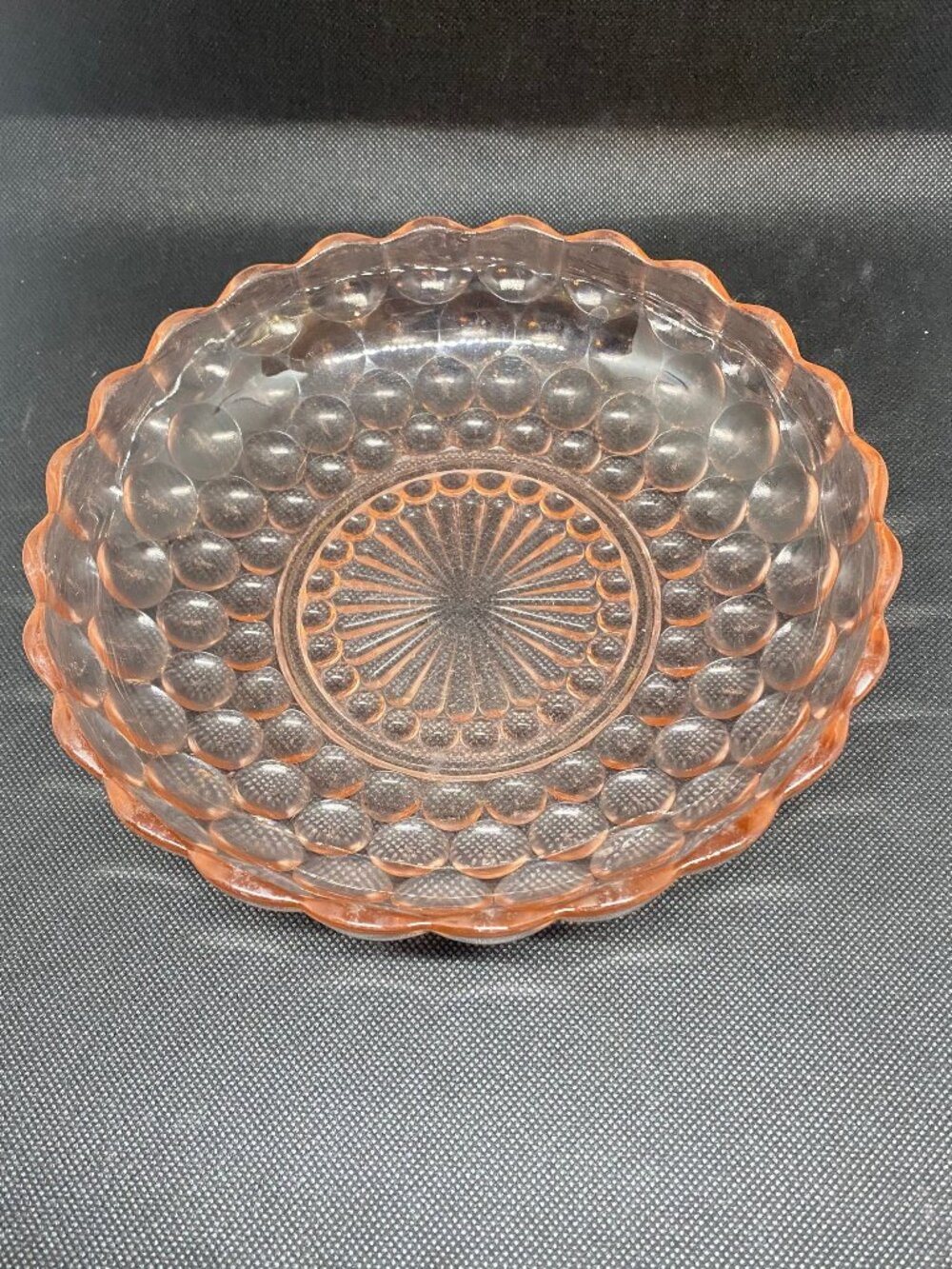 Anchor Hocking Pink Bubble Bowl